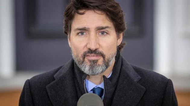 Canadian Prime Minister Justin Trudeau speaks during a Covid-19 pandemic briefing from Rideau Cottage in Ottawa.(AFP file) Canadian Prime Minister Justin Trudeau speaks during a Covid-19 pandemic briefing from Rideau Cottage in Ottawa.(AFP file)