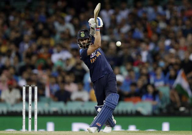 Sydney: India's captain Virat Kohli plays a shot during the third T20 international cricket match between Australia and India at the Sydney Cricket Ground in Sydney, Australia, Tuesday, Dec. 8, 2020. AP/PTI(AP08-12-2020_000176B) (AP)