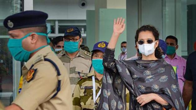 Bollywood actor Kangana Ranaut is seen at the Mohali International Airport in Punjab in this file photo. (PTI Photo) Bollywood actor Kangana Ranaut is seen at the Mohali International Airport in Punjab in this file photo. (PTI Photo)
