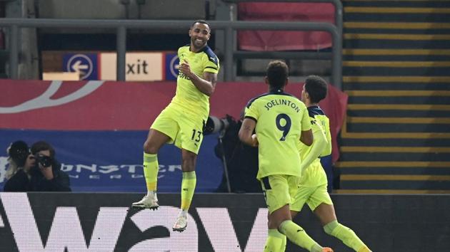 Newcastle United's Callum Wilson celebrates(Pool via REUTERS) Newcastle United's Callum Wilson celebrates(Pool via REUTERS)