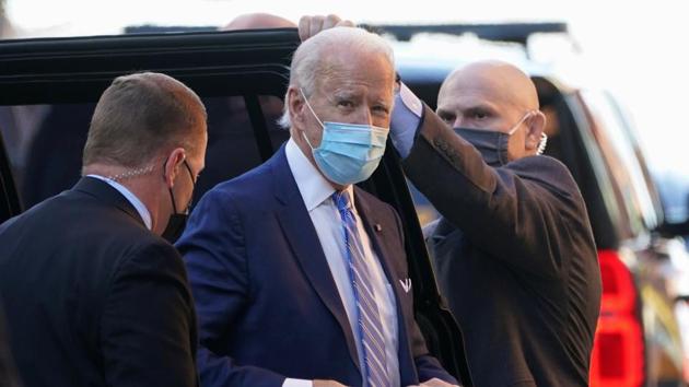 US President-elect Joe Biden arrives at the Queen theatre for meetings in Wilmington, Delaware, US. (Reuters) US President-elect Joe Biden arrives at the Queen theatre for meetings in Wilmington, Delaware, US. (Reuters)