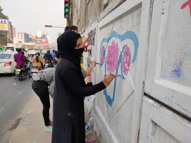 Students and activists raising awareness about the ills of early marriage, in Lucknow, on Wednesday. Students and activists raising awareness about the ills of early marriage, in Lucknow, on Wednesday.