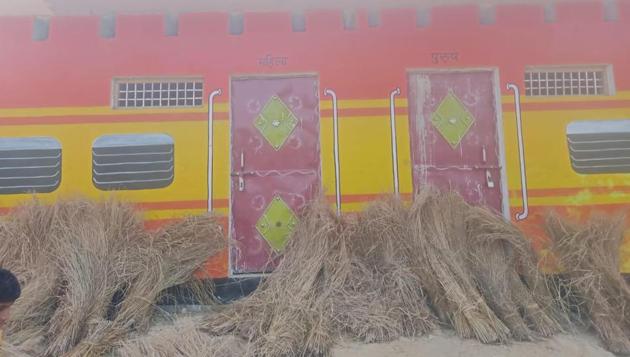 A beautifully made community toilet in a village panchayat in Kasganj district of UP (HT picture) A beautifully made community toilet in a village panchayat in Kasganj district of UP (HT picture)