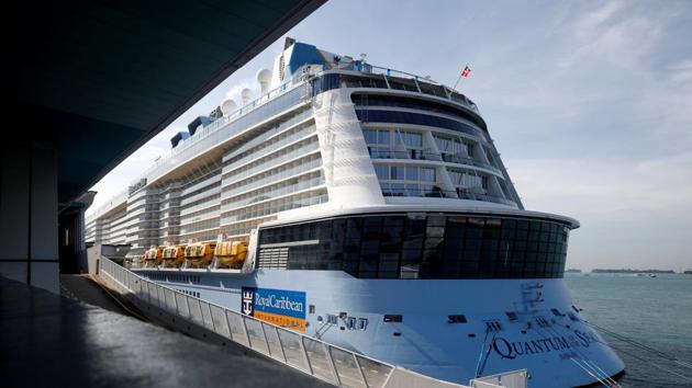 Royal Caribbean's Quantum of the Seas cruise ship docks at Marina Bay Cruise Center after a passenger tested positive for coronavirus disease (Covid-19) during a cruise to nowhere, in Singapore. (Reuters) Royal Caribbean's Quantum of the Seas cruise ship docks at Marina Bay Cruise Center after a passenger tested positive for coronavirus disease (Covid-19) during a cruise to nowhere, in Singapore. (Reuters)