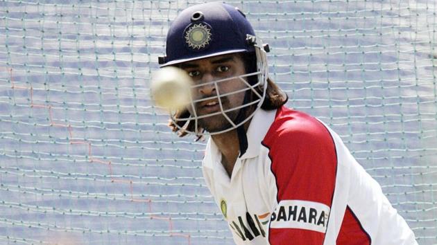 A young MS Dhoni trains.(Getty Images) A young MS Dhoni trains.(Getty Images)