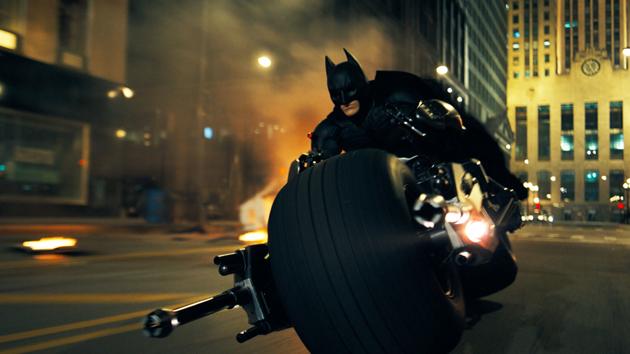 A still from “The Dark Knight Rises,” 2012. Directed by Christopher Nolan, the filming took place in locations including Jodhpur, London, Nottingham, Glasgow, Los Angeles, New York City, Newark, and Pittsburgh. Nolan’s Gotham City depiction was a departure from Tim Burton’s films in the Batman franchise -- giving it the look of a darker metropolis with its winding, lonely alleys. (Courtesy Warner Bros. Pictures)