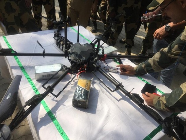 “Drone movement was noticed at the international border in RS Pura sector of Jammu and Kashmir last night. The drone went back after the alert troops fired at it,” said BSF.(ANI Photo)
