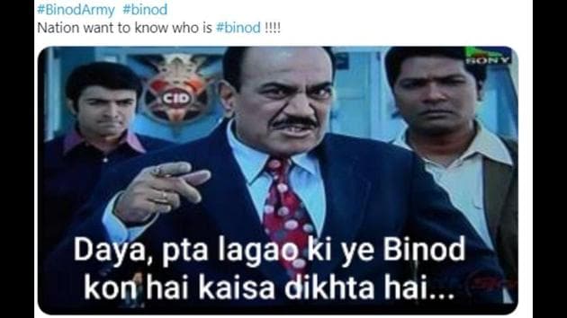 The image shows a meme shared by a Twitter user using hashtag #Binod.(Twitter/@RahulSoni7735)
