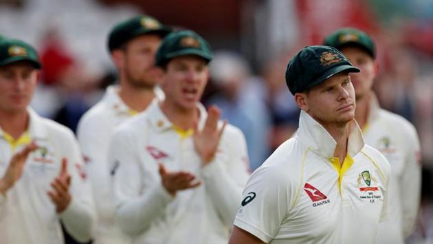 FILE PHOTO: Cricket - Ashes 2019 - Fifth Test - England v Australia - Kia Oval, London, Britain - September 15, 2019 Australia's Steve Smith during the end of series presentation Action Images via Reuters/Andrew Boyers/File Photo/File Photo(Action Images via Reuters)