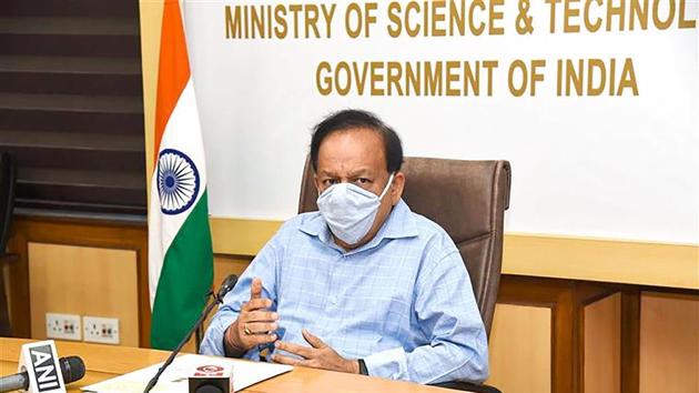 Union Minister for Health & Family Welfare, Science & Technology and Earth Sciences, Harsh Vardhan detailed how by leveraging the existing digital interventions of the Mission Indradhanush immunisation programme, the country is building the advanced CO-WIN digital platform. (PTI) Union Minister for Health & Family Welfare, Science & Technology and Earth Sciences, Harsh Vardhan detailed how by leveraging the existing digital interventions of the Mission Indradhanush immunisation programme, the country is building the advanced CO-WIN digital platform. (PTI)