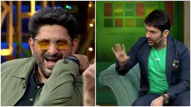 Arshad Warsi cracked up at Kapil Sharma’s joke. Arshad Warsi cracked up at Kapil Sharma’s joke.
