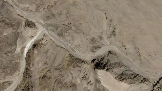 A satellite image of Galwan Valley in Ladakh. (Photo: REUTERS)