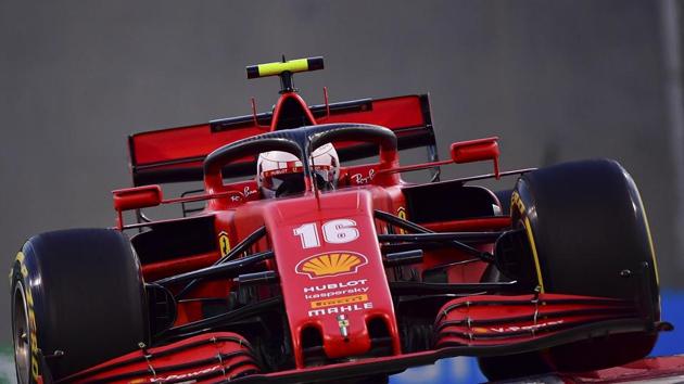 Ferrari driver Charles Leclerc of Monaco in action during second practice at the Formula One Abu Dhabi Grand Prix in Abu Dhabi, United Arab Emirates, Friday, Dec, 10, 2020. (Giuseppe Cacace, Pool via AP) (AP) Ferrari driver Charles Leclerc of Monaco in action during second practice at the Formula One Abu Dhabi Grand Prix in Abu Dhabi, United Arab Emirates, Friday, Dec, 10, 2020. (Giuseppe Cacace, Pool via AP) (AP)
