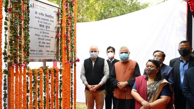 Deputy Chief Minister Manish Sisodia laid the foundation stone of 'Kala Kunj', Delhi Archives Annexe & Cultural Hub at the Department of Delhi Archives, in New Delhi. (ANI) Deputy Chief Minister Manish Sisodia laid the foundation stone of 'Kala Kunj', Delhi Archives Annexe & Cultural Hub at the Department of Delhi Archives, in New Delhi. (ANI)