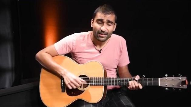Indian Singer and Songwriter Prateek Kuhad performs during the final session of the 18th edition of HTLS on December 11. The prestigious summit being held virtually this year due to Covid-19 was concluded with a brief conversation with Prateek Kuhad, following which he performed a medley of his songs for the viewers. (HT Photo)