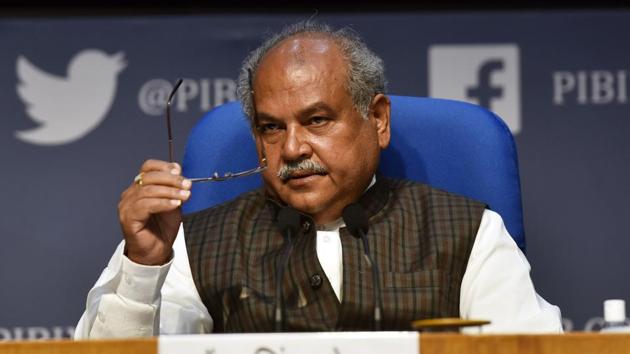 Union Agriculture Minister Narendra Singh Tomar(Sanjeev Verma/HT photo)