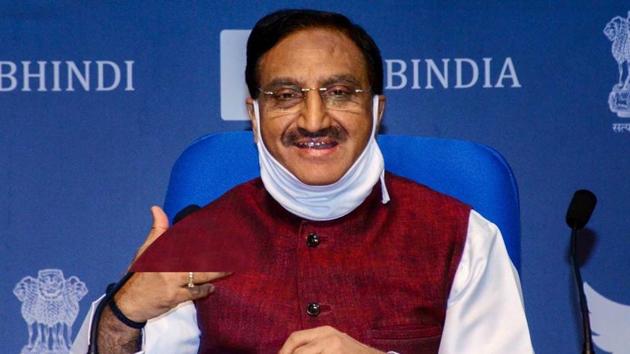 Union Education Minister Ramesh Pokhriyal ‘Nishank’ on Friday urged school leaders to make rigorous efforts for effective implementation of the new National Education Policy (NEP).(PTI file)