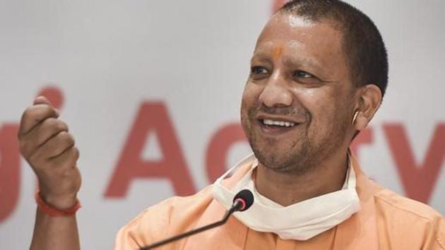 Uttar Pradesh chief minister Yogi Adityanath inaugurating a three-day webinar-cum-seminar on the development of Purvanchal. (PTI Photo) Uttar Pradesh chief minister Yogi Adityanath inaugurating a three-day webinar-cum-seminar on the development of Purvanchal. (PTI Photo)