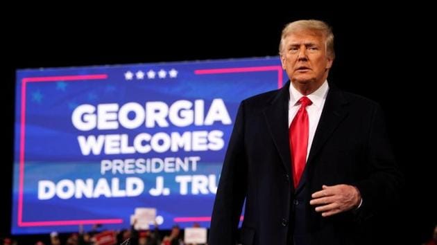 US President Donald Trump during a campaign rally in Georgia. (Reuters/ File photo) US President Donald Trump during a campaign rally in Georgia. (Reuters/ File photo)