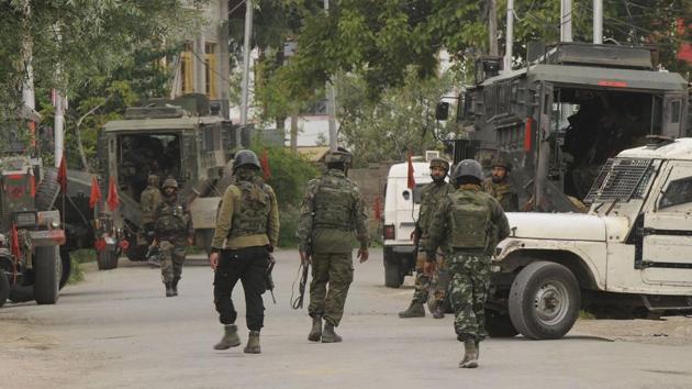 The terrorists are being engaged by the security forces in Chatta-Pani area on the Mughal Road in Poonch district. (HT Photo/File?Representational) The terrorists are being engaged by the security forces in Chatta-Pani area on the Mughal Road in Poonch district. (HT Photo/File?Representational)