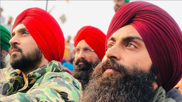 Diljit Dosanjh at the farmers’ protests. Diljit Dosanjh at the farmers’ protests.
