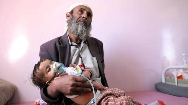 The world’s worst humanitarian crisis in Yemen is the result of more than five years of brutal conflict, disease, economic collapse and a breakdown of public institutions and services(REUTERS) The world’s worst humanitarian crisis in Yemen is the result of more than five years of brutal conflict, disease, economic collapse and a breakdown of public institutions and services(REUTERS)