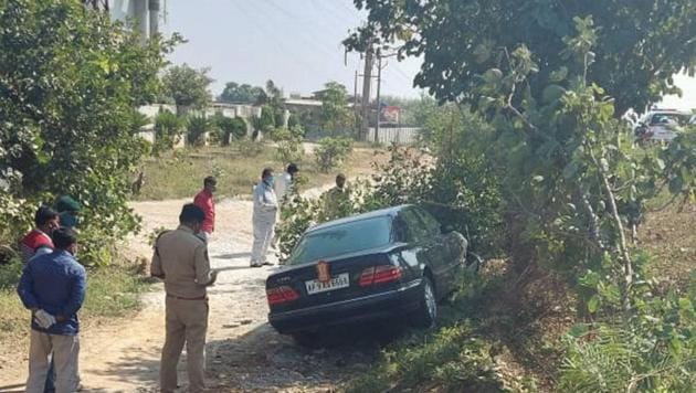 The incident took place on NH 65 while the Governor was on his way to Nalgonda district for a programme from Hyderabad, police said, adding he later continued his journey in another vehicle (PTI) The incident took place on NH 65 while the Governor was on his way to Nalgonda district for a programme from Hyderabad, police said, adding he later continued his journey in another vehicle (PTI)