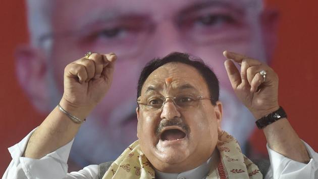 The BJP president had been maintaining an active schedule and had visited states such as Uttarakhand and West Bengal recently.(PTI) The BJP president had been maintaining an active schedule and had visited states such as Uttarakhand and West Bengal recently.(PTI)