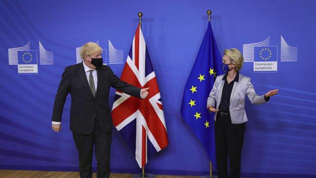 UK Prime Minister Boris Johnson and European Commission President Ursula von der Leyen said they will continue talking about a trade agreement, keeping hopes for a late deal alive (AP) UK Prime Minister Boris Johnson and European Commission President Ursula von der Leyen said they will continue talking about a trade agreement, keeping hopes for a late deal alive (AP)