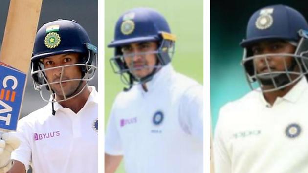 Mayank Agarwal, Shubman Gill, and Prithvi Shaw(HT collage)