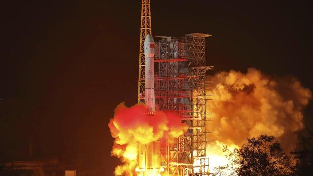 In this December 8, 2018, file photo released by Xinhua News Agency, the Chang'e 4 lunar probe launches from the the Xichang Satellite Launch Center in southwest China's Sichuan Province. (AP/ File photo) In this December 8, 2018, file photo released by Xinhua News Agency, the Chang'e 4 lunar probe launches from the the Xichang Satellite Launch Center in southwest China's Sichuan Province. (AP/ File photo)