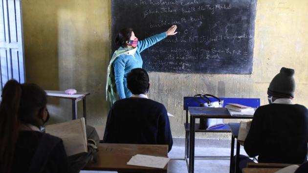 Schools in Madhya Pradesh will reopen for classes 10 and 12 from December 18.(HT Photo)