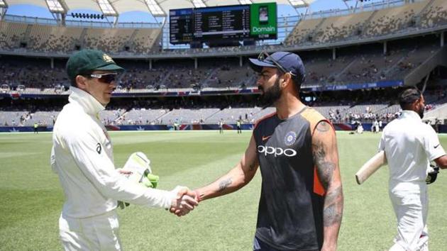 File image of Virat Kohli and Tim Paine.(File)