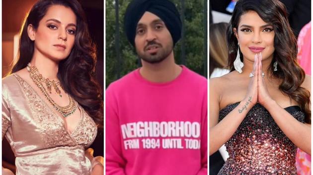 Kangana Ranaut slammed Diljit Dosanjh and Priyanka Chopra for supporting the farmers’ protest.