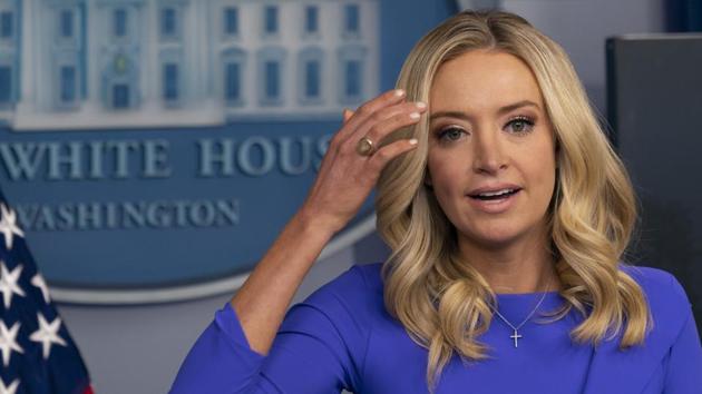 Kayleigh McEnany, White House press secretary, speaks during a news conference in Washington, DC, US.(Bloomberg) Kayleigh McEnany, White House press secretary, speaks during a news conference in Washington, DC, US.(Bloomberg)