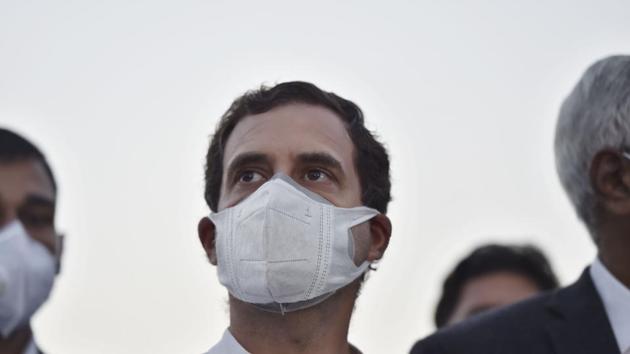 Congress leader Rahul Gandhi condoled the death of the 65-year-old Sikh priest who shot himself at Kundli border on Wednesday at the protest site.(Ajay Aggarwal /HT PHOTO) Congress leader Rahul Gandhi condoled the death of the 65-year-old Sikh priest who shot himself at Kundli border on Wednesday at the protest site.(Ajay Aggarwal /HT PHOTO)