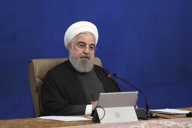 Iranian President Hassan Rouhani speaks in a cabinet meeting in Tehran on December 16.(AP)