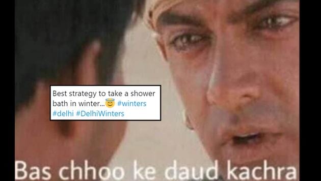 Delhiites are gearing up for the season with some hilarious memes.(Twitter) Delhiites are gearing up for the season with some hilarious memes.(Twitter)