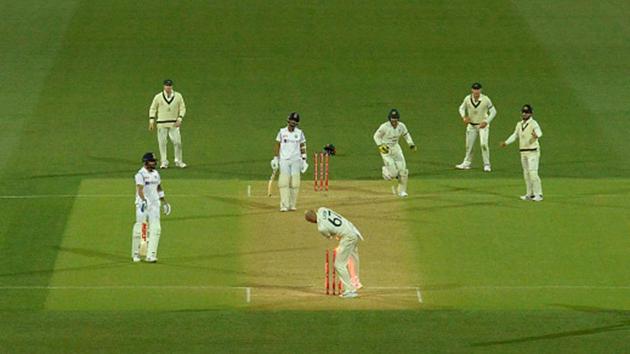 India captain Virat Kohli is run out for 74 by Nathan Lyon. (Getty Images)