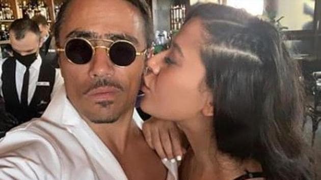 Krishna Shroff poses with Salt Bae.