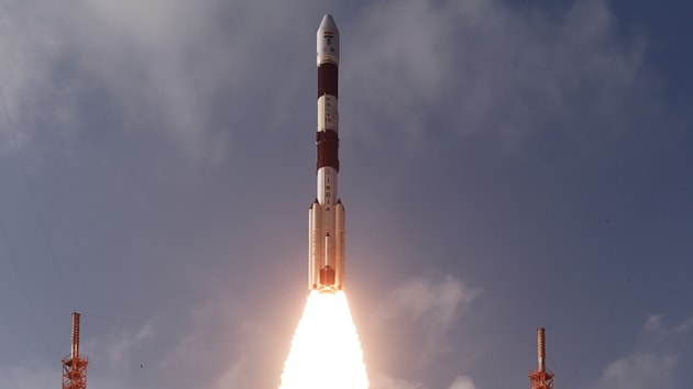 PSLV-C50 lifts off successfully from Satish Dhawan Space Centre, Sriharikota on Thursday. (Twitter/@isro) PSLV-C50 lifts off successfully from Satish Dhawan Space Centre, Sriharikota on Thursday. (Twitter/@isro)