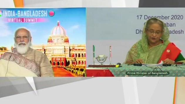 The summit is being held a day after India celebrated its 50th anniversary of the nation’s victory over Pakistan in the 1971 India-Pakistan War, also known as Bangladesh Liberation War. (ANI/Twitter) The summit is being held a day after India celebrated its 50th anniversary of the nation’s victory over Pakistan in the 1971 India-Pakistan War, also known as Bangladesh Liberation War. (ANI/Twitter)
