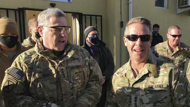 Army Gen. Mark A. Milley, chairman of the Joint Chiefs of Staff, met for about two hours with Taliban negotiators in Doha, Qatar. (AP) Army Gen. Mark A. Milley, chairman of the Joint Chiefs of Staff, met for about two hours with Taliban negotiators in Doha, Qatar. (AP)