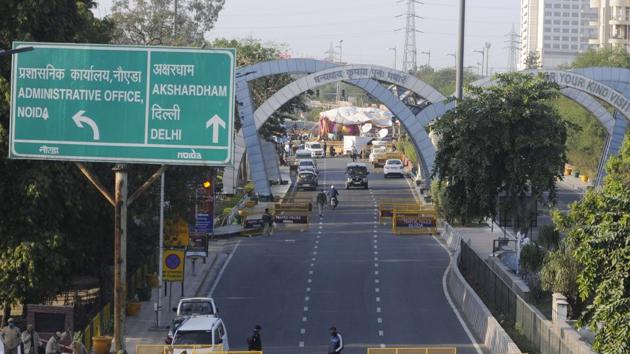 After negotiations between the police and protesters’ leaders, the Chilla border was re-opened on December 13(Sunil Ghosh / Hindustan Times)