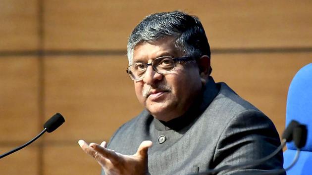 Union minister Ravi Shankar Prasad during a press conference on Cabinet decisions in New Delhi on Wednesday. (ANI Photo) Union minister Ravi Shankar Prasad during a press conference on Cabinet decisions in New Delhi on Wednesday. (ANI Photo)