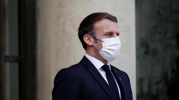 French President Emmanuel Macron was diagnosed with Covid-19 following an RT-PCR test performed at the onset of the first symptoms. (REUTERS) French President Emmanuel Macron was diagnosed with Covid-19 following an RT-PCR test performed at the onset of the first symptoms. (REUTERS)