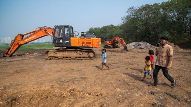 The Kanjurmarg site. (Pratk Chorge/HT) The Kanjurmarg site. (Pratk Chorge/HT)
