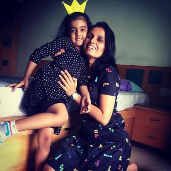 Nirmala Rathi with daughter Khanikaa, 6. Rathi says she and her family are happier since she began delegating, chores and childcare tasks while working from home in the pandemic. Nirmala Rathi with daughter Khanikaa, 6. Rathi says she and her family are happier since she began delegating, chores and childcare tasks while working from home in the pandemic.