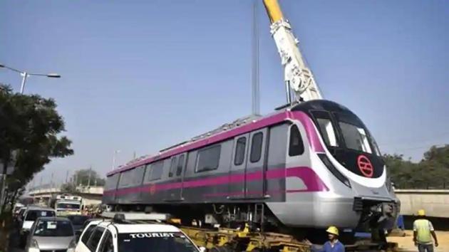 The Magenta Line connects the Janakpuri West station in Delhi to Botanical Garden in Noida (Ajay Aggarwal/HT File Photo) The Magenta Line connects the Janakpuri West station in Delhi to Botanical Garden in Noida (Ajay Aggarwal/HT File Photo)