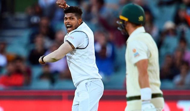 Umesh Yadav returned impressive figures of 3/40, including the wickets of Labuschagne, Pat Cummins and Josh Hazlewood (Getty )